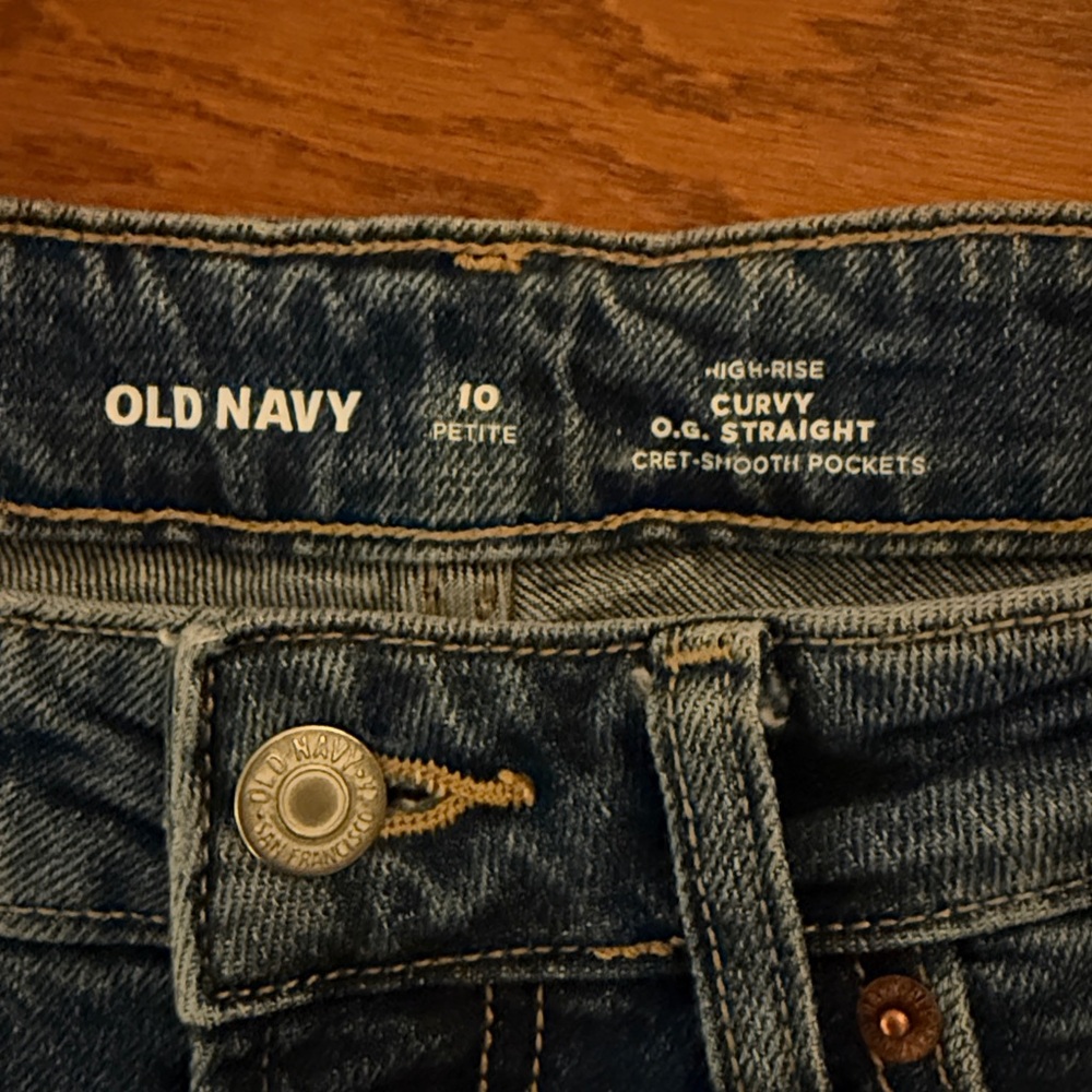 Old Navy high rise O.G. Straight distressed - Picture 2 of 4